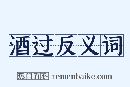 酒过反义词是什么意思的图片